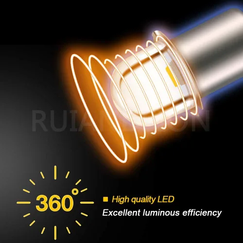 Vista 3 de Ruiandsion Bombilla LED de 3 V P13.5S Base Socket Blanco Cálido Bombillas LED de repuesto para linternas, antorcha de linterna, no polaridad