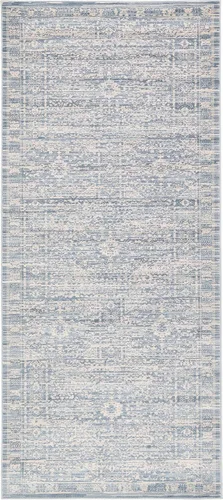 Vista 3 de Unique Loom Paris Collection - Alfombra de abedul (2 pies 7 pulgadas x 6 pies, color azul/beige)