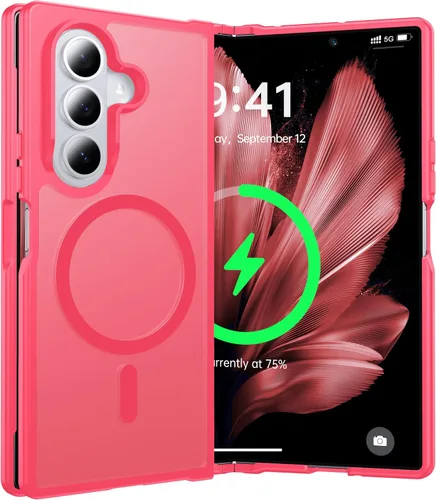 Vista 17 de NO.1 Magnetic for Samsung Galaxy Z Fold 7 Case Compatible with MagSafe [Military Grade Drop Tested][Translucent Matte][Anti-Fingerprint] Soft