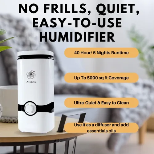 Vista 2 de Humidificadores de niebla fría, humidificador de llenado superior de aceite esencial, humidificador ultrasónico fresco, difusor de aire silencioso