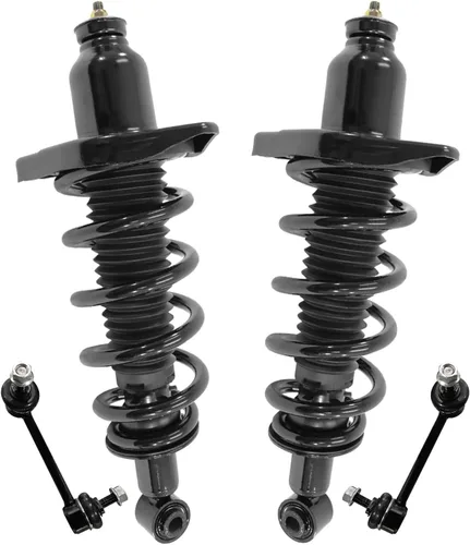 Vista 52 de Detroit Axle - Kit de 4 piezas RWD Puntales Delanteros Barras Estabilizadoras para Ford F-150 2021 2022 2023 2024, 2 Puntales con Resorte Helicoidal