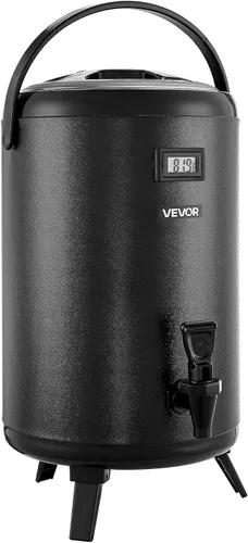 Vista 8 de VEVOR Dispensador de bebidas aislado, servidor térmico de bebidas de acero inoxidable de 3.2 galones/12L con espiga y pantalla de temperatura