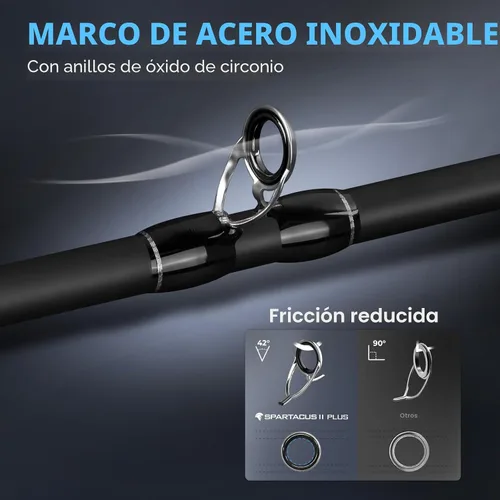 Vista 3 de KastKing Spartacus II Plus Twin-Tip Spinning & Casting Fishing Rods