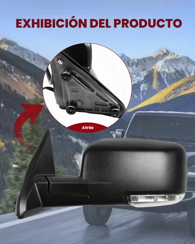 Vista 4 de CCIYU Espejo retrovisor lateral izquierdo y derecho apto para 09-10 para A Pair