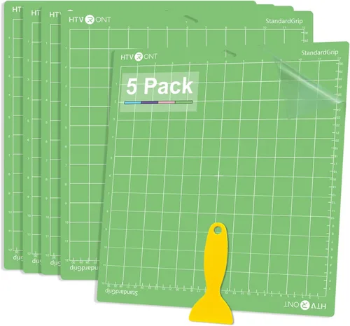 Vista 14 de HTVRONT Alfombrillas de corte de agarre ligero, paquete de 2 alfombrillas de corte de 12 x 12 pulgadas compatibles con Cricut Maker 3/Maker