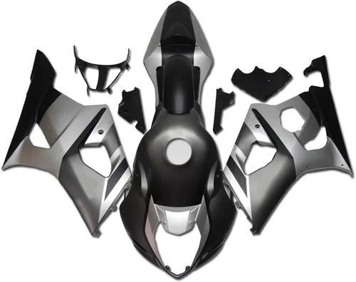 Vista 12 de Carenado de carrocería negro mate de plástico apto para 2003 2004 GSXR 1000 Inyección ABS Nuevo Aftermarket Kit Kit de carrocería GSXR-1000 03 04