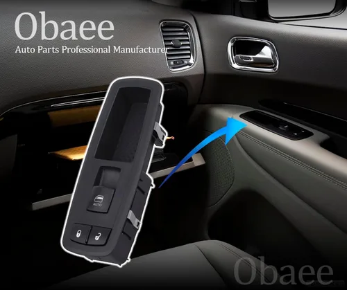 Vista 6 de Obaee Interruptor de elevalunas eléctrico para pasajeros 68086692AD compatible con Jeep Grand Cherokee 2014-2015, Dodge Durango 2011-2015, sustituye
