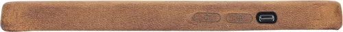 Vista 7 de Bayelon Funda de cuero para iPhone 13 Pro, funda de cuero delgada de grano completo (marrón antiguo)