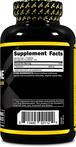 Vista 4 de Primaforce L-Glutamina, 800 mg (150 Cápsulas)