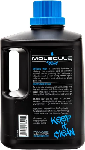 Vista 8 de Molecule Wash Performance - Detergente para ropa Jabón líquido concentrado para telas técnicas y equipos deportivos Aroma fresco 1 galón