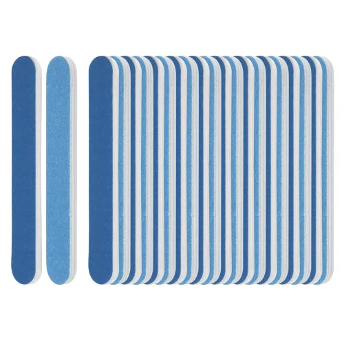 Vista 2 de ForPro Professional Collection Mini tabla de espuma, lima de uñas de doble cara, grano 220/320, 3.5 pulgadas de largo x .5 pulgadas de ancho, azul