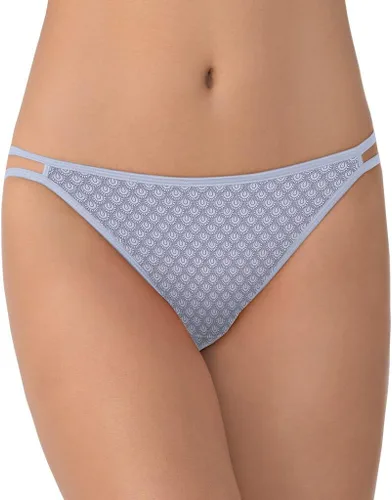 Vista 66 de Vanity Fair Bragas de bikini con tira para mujer, Illumination, con elástico sedoso y ribete de satén Paquete de 3 Negro (Midnight Black)
