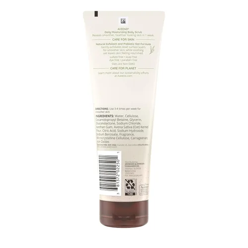 Vista 8 de Aveeno Exfoliante Corporal Hidratante Diario, Gel de Baño Exfoliante para una Piel más Suave y de Aspecto más Saludable, Fórmula Calmante de Avena