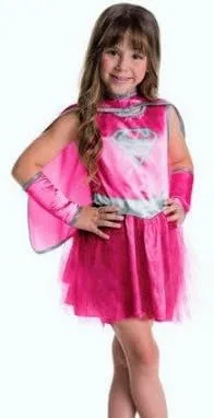 Vista 2 de Rubies Disfraz de Supergirl Rosa Talla 4-6