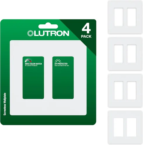 Vista 12 de Lutron Claro - Placa de cubierta para interruptor de luz, placa de pared de 2 posiciones, para interruptores de luz decorativos, cubierta