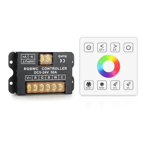 Vista 11 de Interruptor de atenuación LED RGBW, atenuador remoto inalámbrico LED RF
