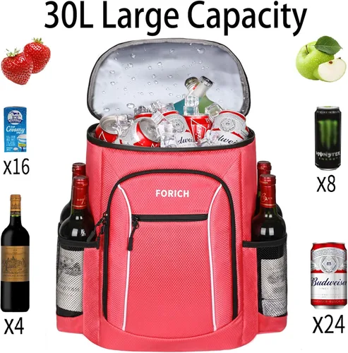 Vista 3 de FORICH Mochila enfriadora portátil suave con aislamiento a prueba de fugas, bolsa enfriadora grande para hombres y mujeres, para el trabajo, viajes