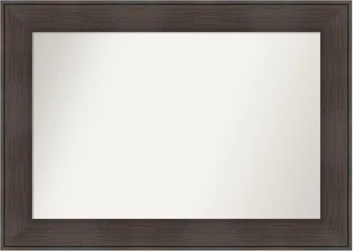Vista 94 de Amanti Art Espejo personalizado, espejo de baño de veta de madera rústica William, espejo de pared o espejo de tocador de baño sobre el fregadero