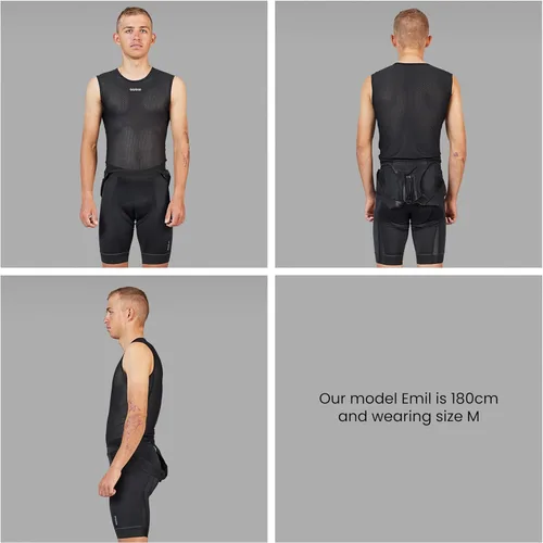 Vista 2 de GripGrab Capa base de ciclismo ultraligera sin mangas - Camiseta interior de malla de verano Negro x1