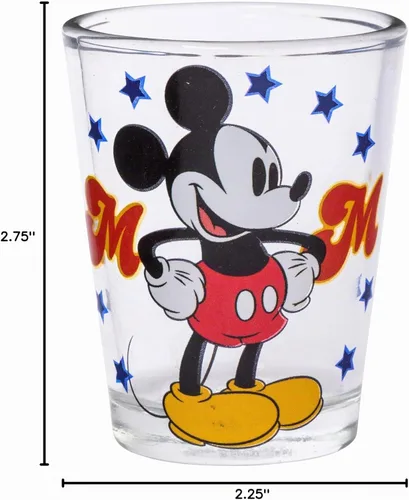 Vista 10 de Silver Buffalo Disney Classic Mickey Mouse - Paquete de 4 mini gafas, 1.5 onzas