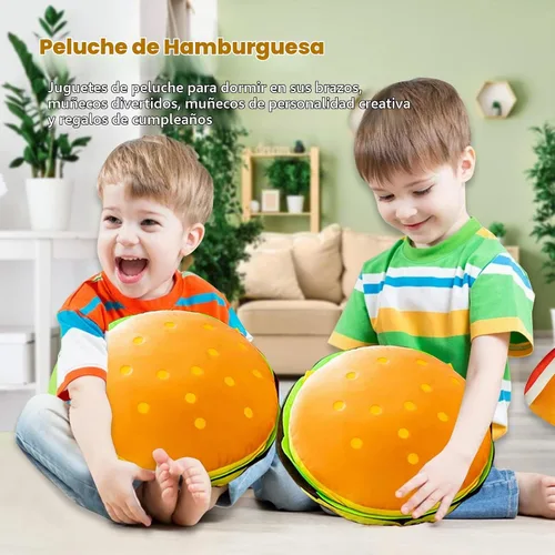 Vista 6 de Almohada de hamburguesa con queso de felpa de 15.7 pulgadas
