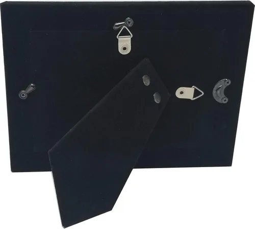 Vista 2 de No Longer by Our Side Forever in Our Hearts – Marco de fotos personalizado para colgar o mesa de aluminio anodizado grabado – Añade el nombre de tu