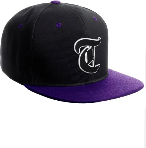 Vista 239 de Daxton Gorra clásica con visera de billete plano con letras del alfabeto inglés antiguo de la A a la Z
