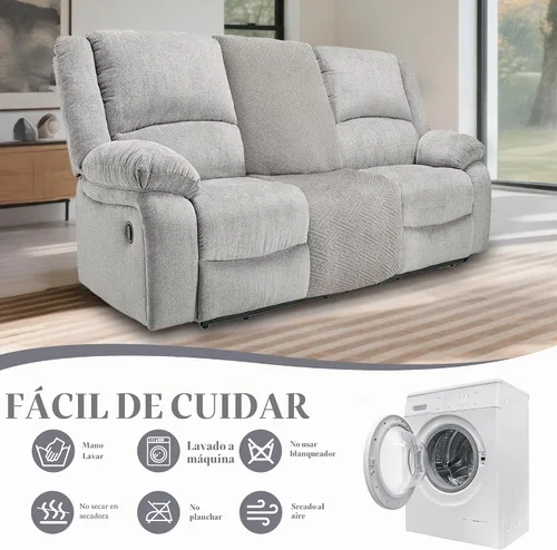Vista 8 de Fundas de sofá reclinable seccional 100% impermeables para sofá reclinable en forma de L, funda de sofá modular de esquina en forma de L, fundas