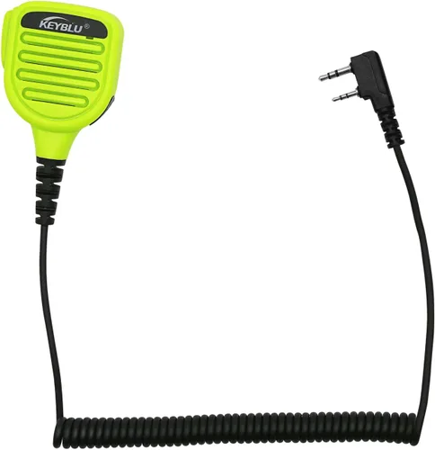 Vista 10 de Micrófono de altavoz impermeable para hombro con 2 pines, bidireccional, compatible con radios walkie talkie UV-5R, BTECH, Kenwood, Retevis