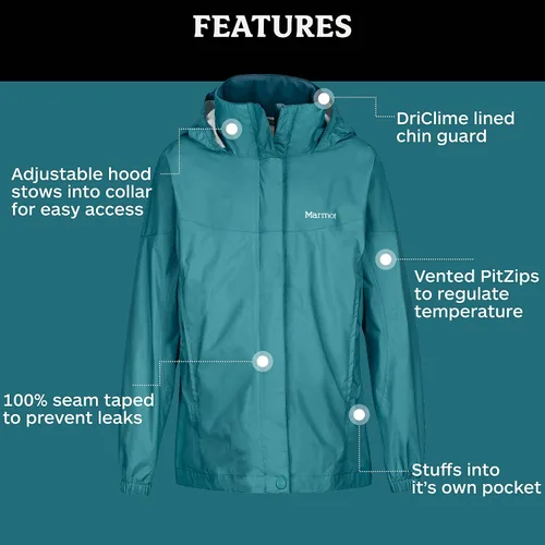 Vista 4 de Marmot PreCip - Chaqueta impermeable ligera para mujer para la lluvia