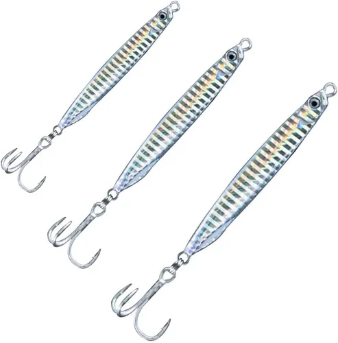 Vista 12 de Señuelos de pesca de agua salada, plantillas de pesca, cucharas de pesca para lubina, pompano, caballa española, pescado azul