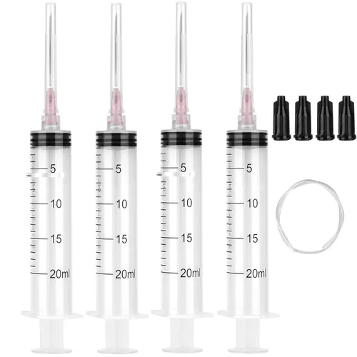 Vista 11 de Paquete de 4 jeringas de 100 ml, jeringa de jardín de plástico grande para laboratorios científicos, medición de nutrientes, riego, relleno