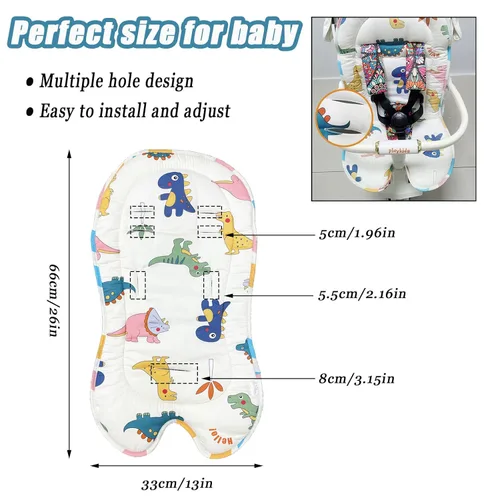 Vista 6 de Letton Inserto de cochecito de bebé, forro universal transpirable para asiento de cochecito de bebé, inserto de asiento de automóvil infantil