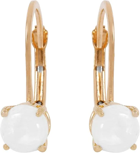 Vista 2 de Galaxy Gold GG Pendientes colgantes de ópalo natural redondo de oro macizo de 14 quilates