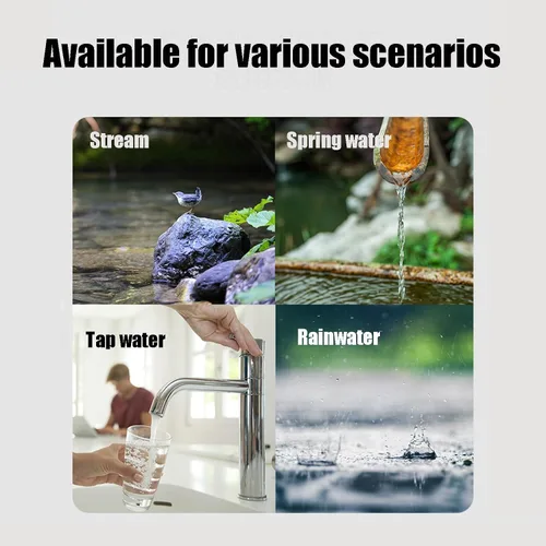 Vista 5 de Filtro de agua eléctrico portátil, purificador de agua portátil, purificador de agua de supervivencia, elimina hasta el 99.99% de las impurezas