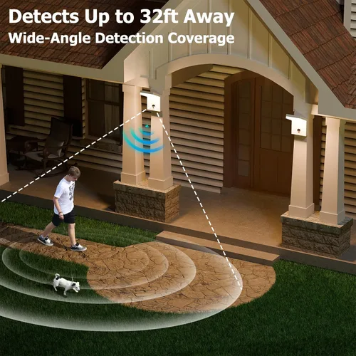 Vista 4 de Accesorios de luz al aire libre con sensor de movimiento, montaje en pared, aplique de pared exterior, luz de porche, luces de garaje, luces