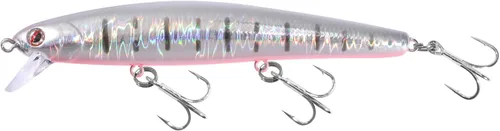 Vista 20 de LITTMA Señuelos de pesca de surf de California Señuelos de pesca de agua salada Jerkbait Crankbait Surf Minnow 110 - Sardina metálica Super Glow