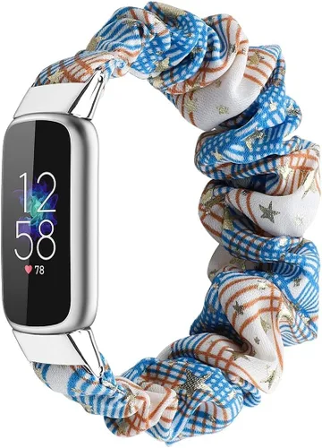 Vista 22 de Correas elásticas compatibles con Fitbit Luxe Bands, pulsera elástica de tela suave de repuesto para Fitbit Luxe Fitness Tracker, pequeña/grande