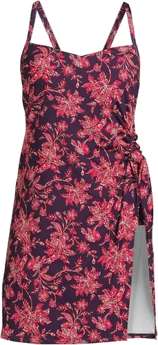 Vista 4 de Lands' End Vestido de natación largo resistente al cloro para mujer, con tirantes ajustables