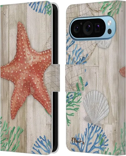 Vista 19 de Head Case Designs Officially Licensed Paul Brent Agate Mermaid Coastal Leather Wallet Case Compatible with Google Pixel 9 / Pixel 9 Pro
