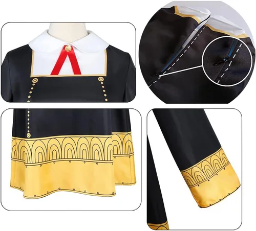 Vista 4 de Disfraz de anime para mujer, vestido escolar, uniforme completo, traje de Halloween para niñas