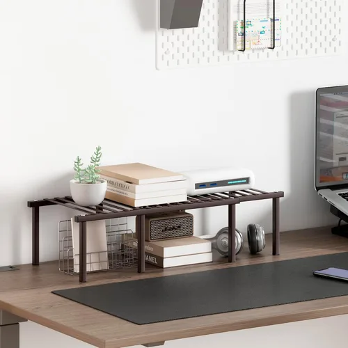Vista 8 de STORAGE MANIAC Juego de 4 estantes organizadores de gabinete de cocina expandibles, estantes de encimera de cocina, estante de especias para cocina