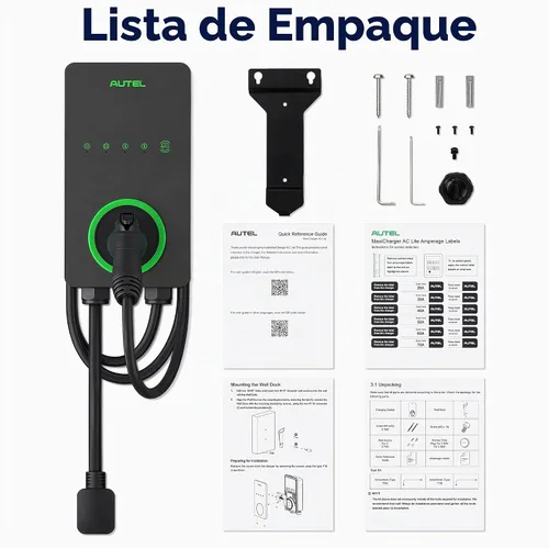 Vista 8 de Autel Cargador EV Nivel 2 40 Amperios Hogar Inteligente AI para Vehículo Eléctrico (EV) con Wi-Fi y Bluetooth, EVSE con Funda Integrada y Cable