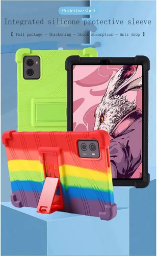 Vista 3 de Funda de TPU para tablet Onn 12.1 Pro 2024 + vidrio templado HD, carcasa de silicona protectora trasera – 9 dureza anti-arañazos protector