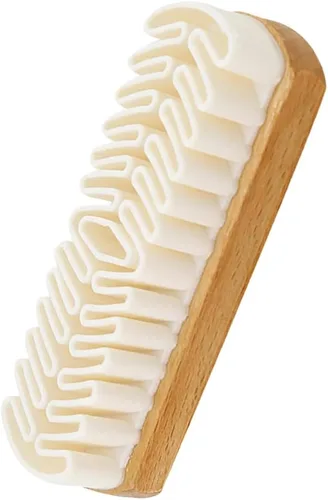 Vista 5 de ONDIAN CHUNCIN - 2psc Nubuck and Suede Brush Wooden Handle Hard Wearing Crepe for Cleaning Suede Brush Nubuck Leather Shoes Bags