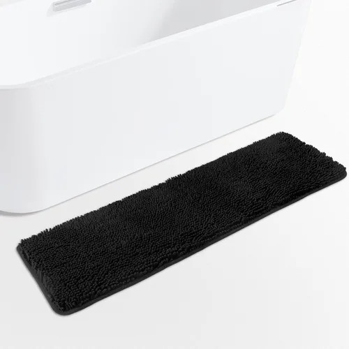 Vista 241 de Yeaban Alfombra de pasillo de baño de 24 x 72 pulgadas, antideslizante, alfombra de baño larga de felpilla gruesa, absorbente y lavable, alfombra