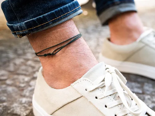 Vista 37 de Made by Nami Surfer Anklet with Snap Hook Clasp Waterproof & Adjustable Thin String Ankle Bracelets for Women and Men Handmade Jewelry for Beach and