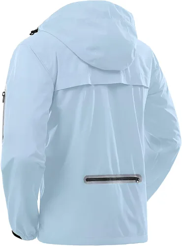 Vista 2 de Chaqueta impermeable de ciclismo para hombre impermeable plegable cortavientos para correr ligera