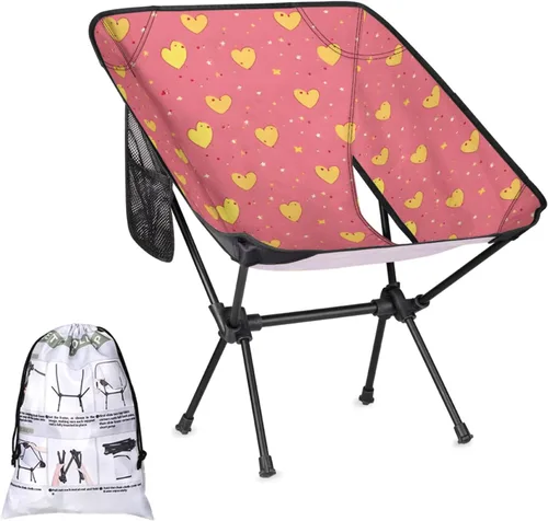 Vista 12 de Honeybaby Silla plegable de camping con mariposa, sillas de camping, ligeras, portátiles, sillas plegables para exteriores, para camping, viajes