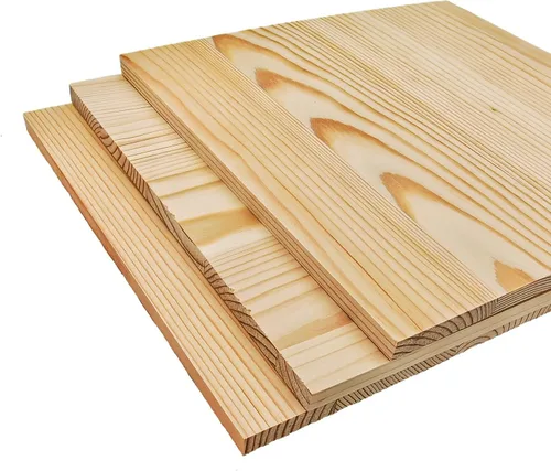 Vista 19 de 6 piezas de bloques cuadrados de madera sin terminar para manualidades, tablas de madera de pino en blanco de 15x15x1 centímetros, para tallado
